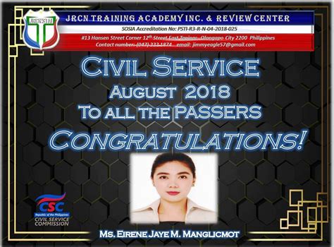 civil service passer tarpaulin